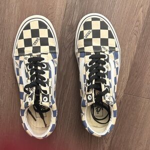 Vans Black and Cream Checkerboard Sneakers